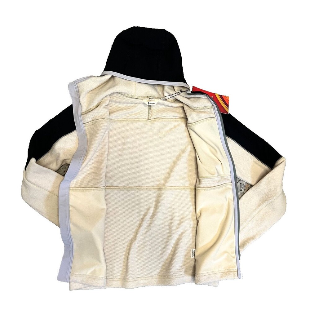 NWT COTOPAXI Women's S Abrazo Hooded Fleece Jacket Full Zip Cream Purple Black - Picture 5 of 11